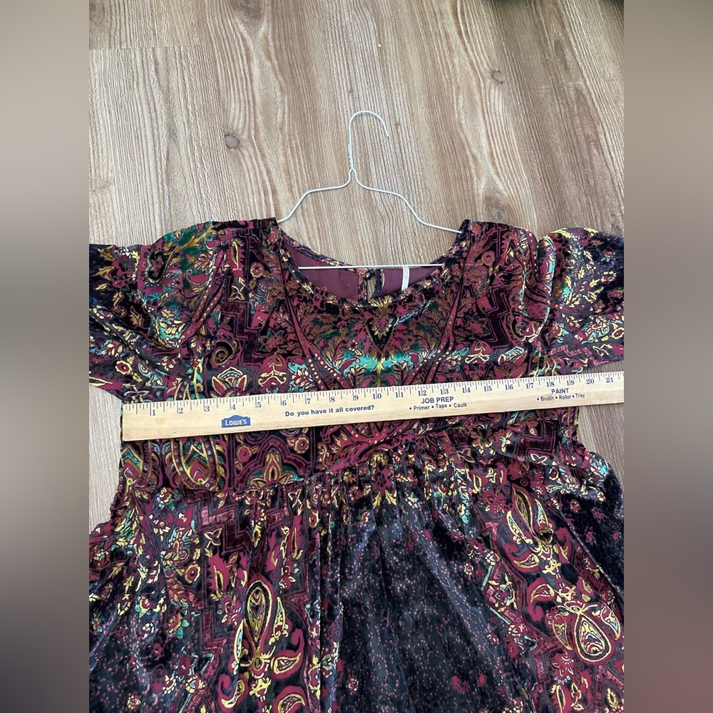 Free People Mirror Mirror Velvet Burnout Mini Dress Size Small - Picture 13 of 13